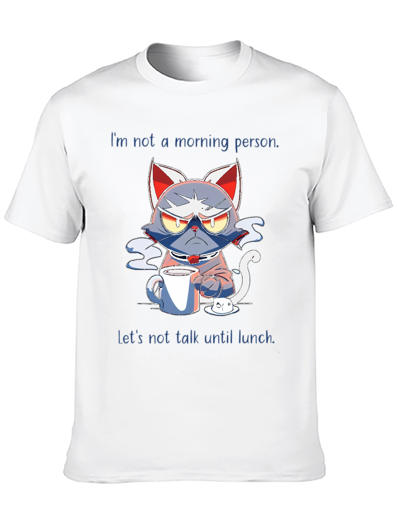 Funny Not a Morning Person Cat T-Shirt