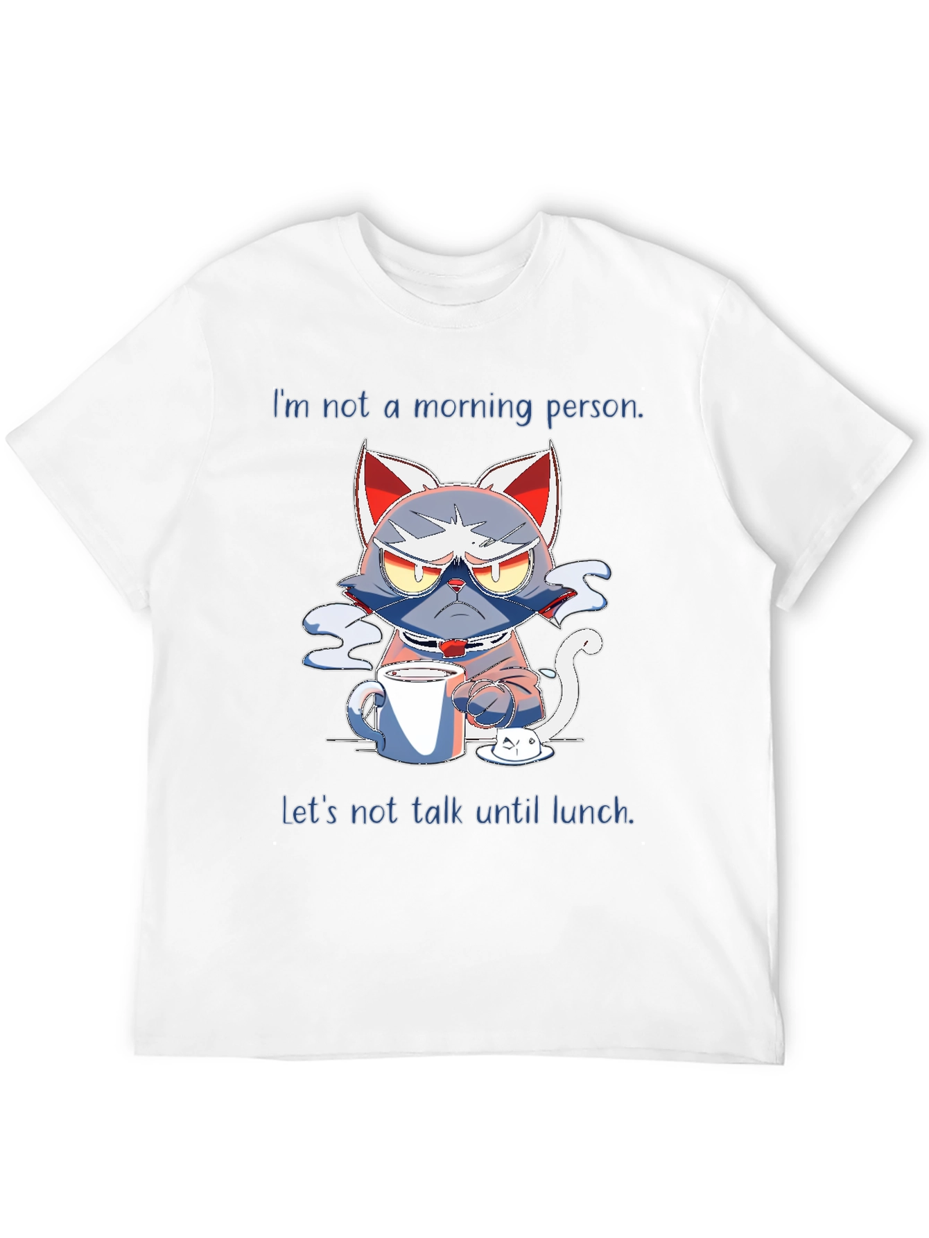 Funny Not a Morning Person Cat T-Shirt
