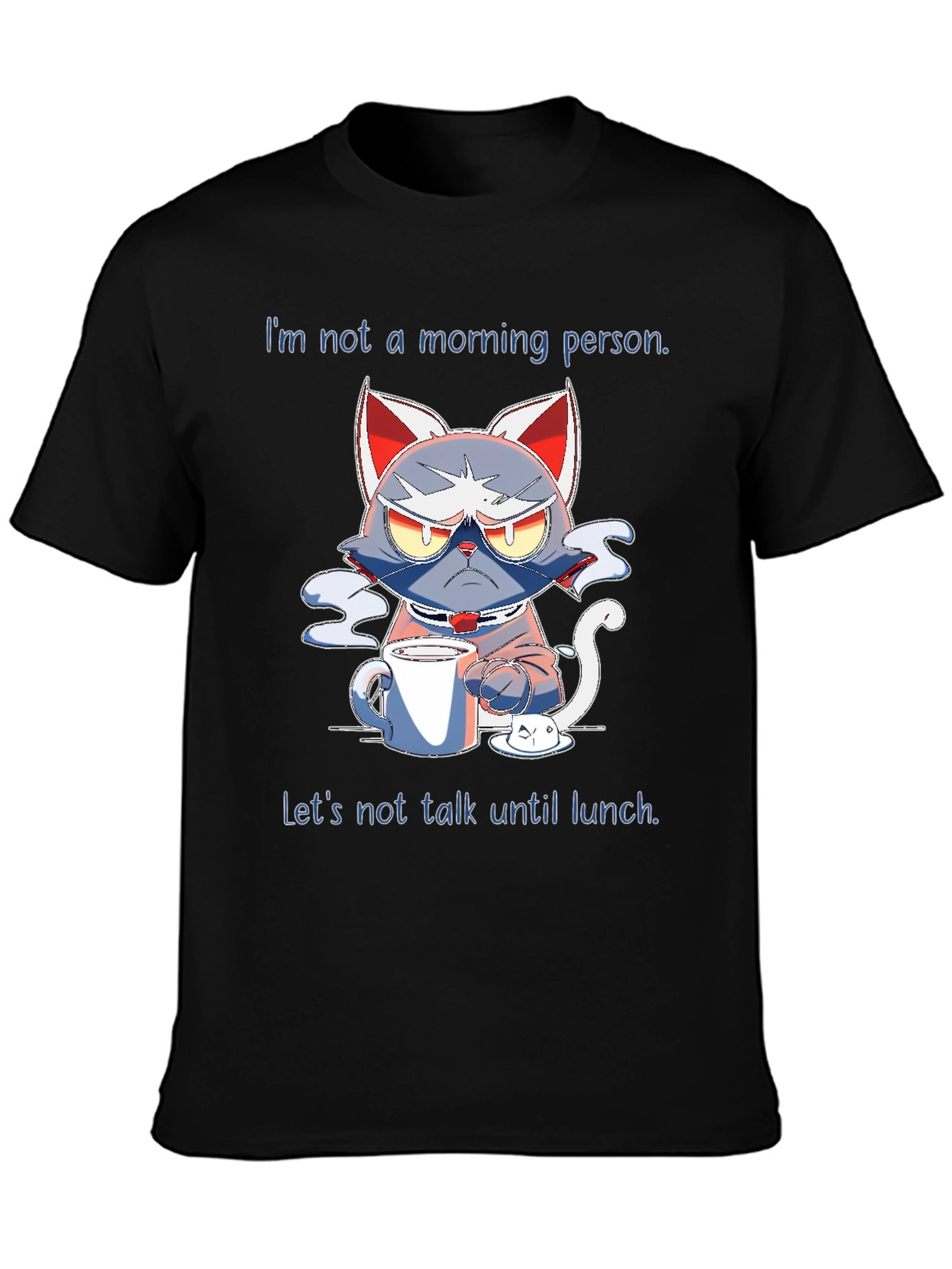 Funny Not a Morning Person Cat T-Shirt
