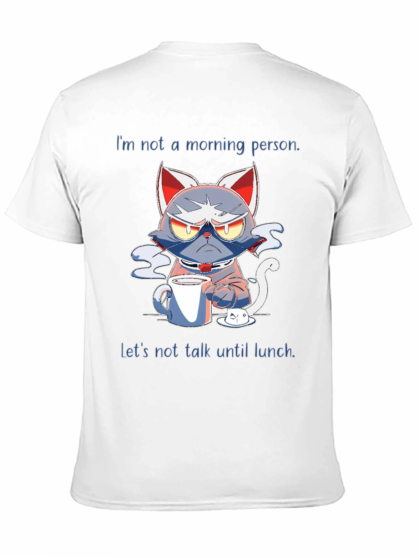 Funny Not a Morning Person Cat T-Shirt