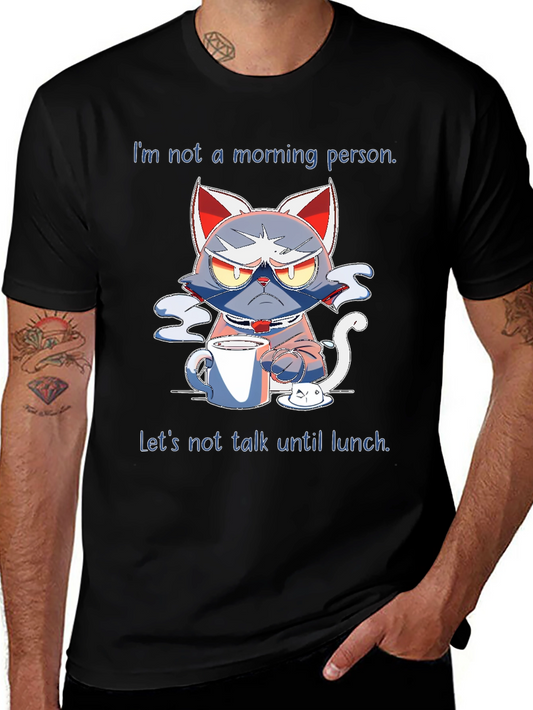 Funny Not a Morning Person Cat T-Shirt