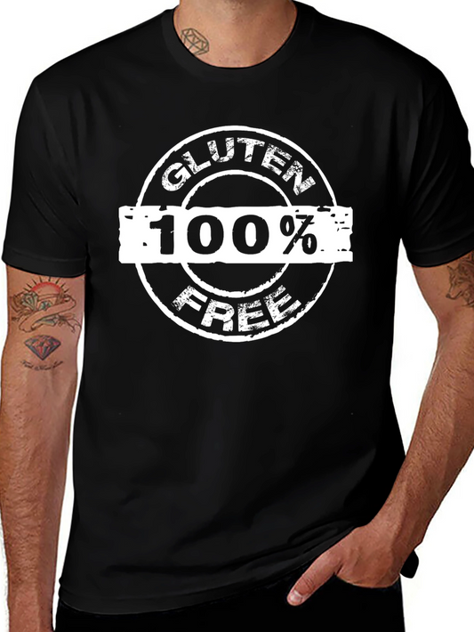 Gluten Free 100% T-Shirt - Black Graphic Tee