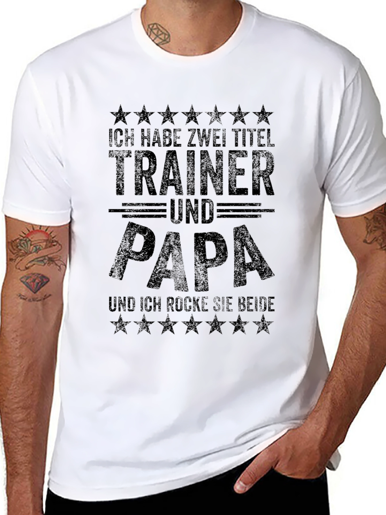 Trainer & Papa T-Shirt - German Dad Tee