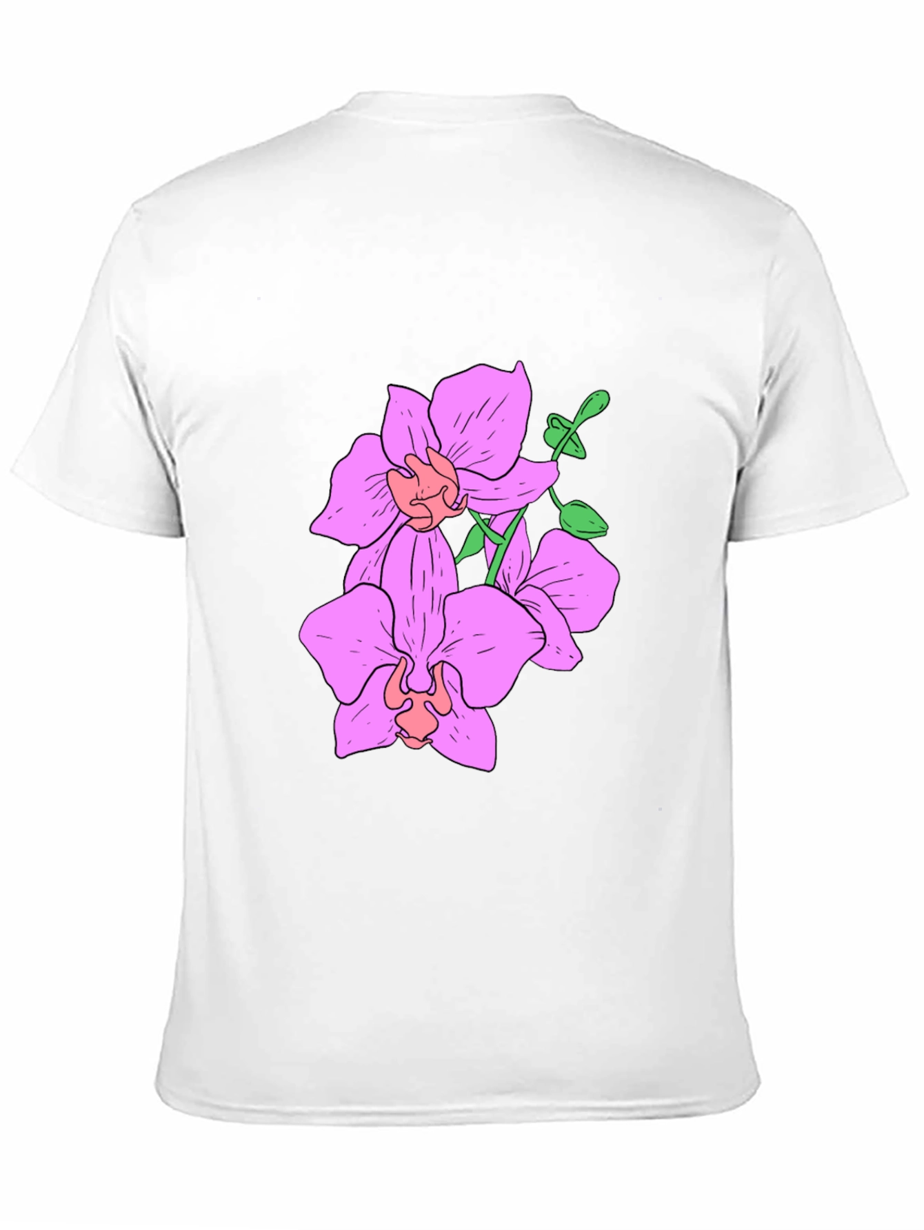 Floral Print Black T-Shirt for Men