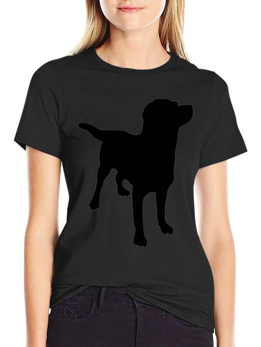 Dog Silhouette Graphic T-Shirt - Mens Black Tee