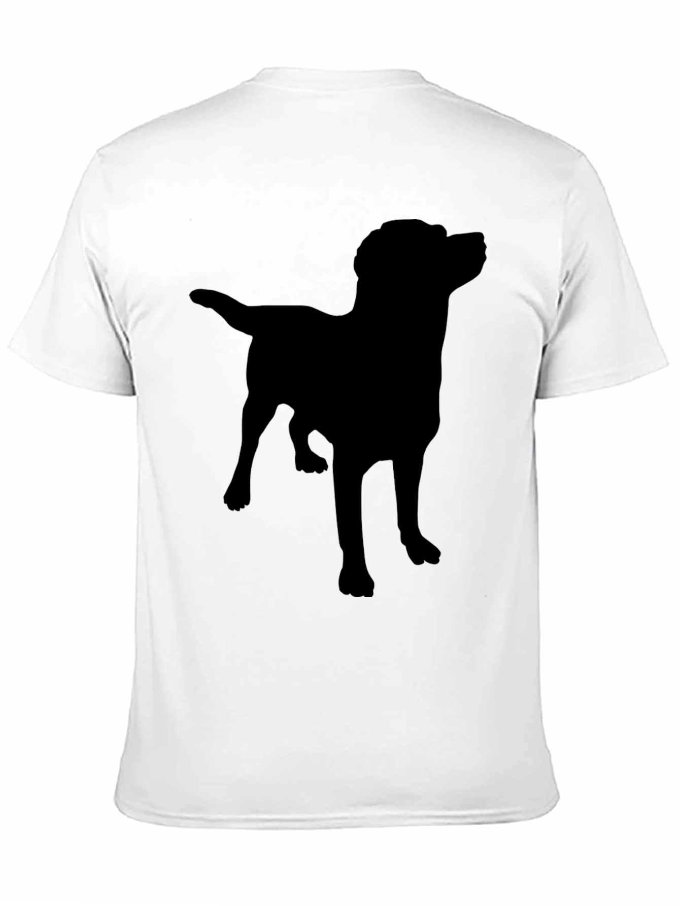 Dog Silhouette Graphic T-Shirt - Mens Black Tee