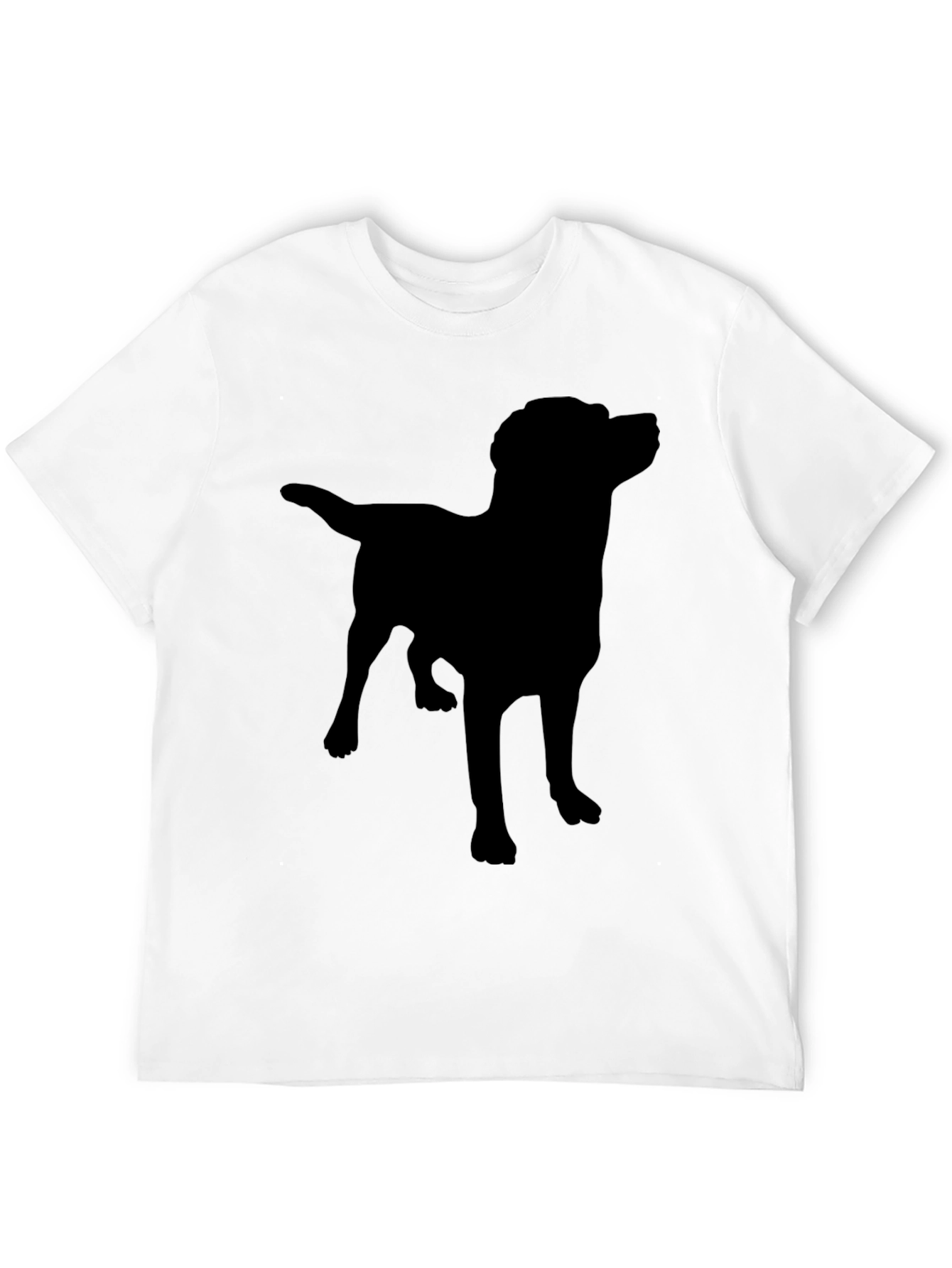 Dog Silhouette Graphic T-Shirt - Mens Black Tee