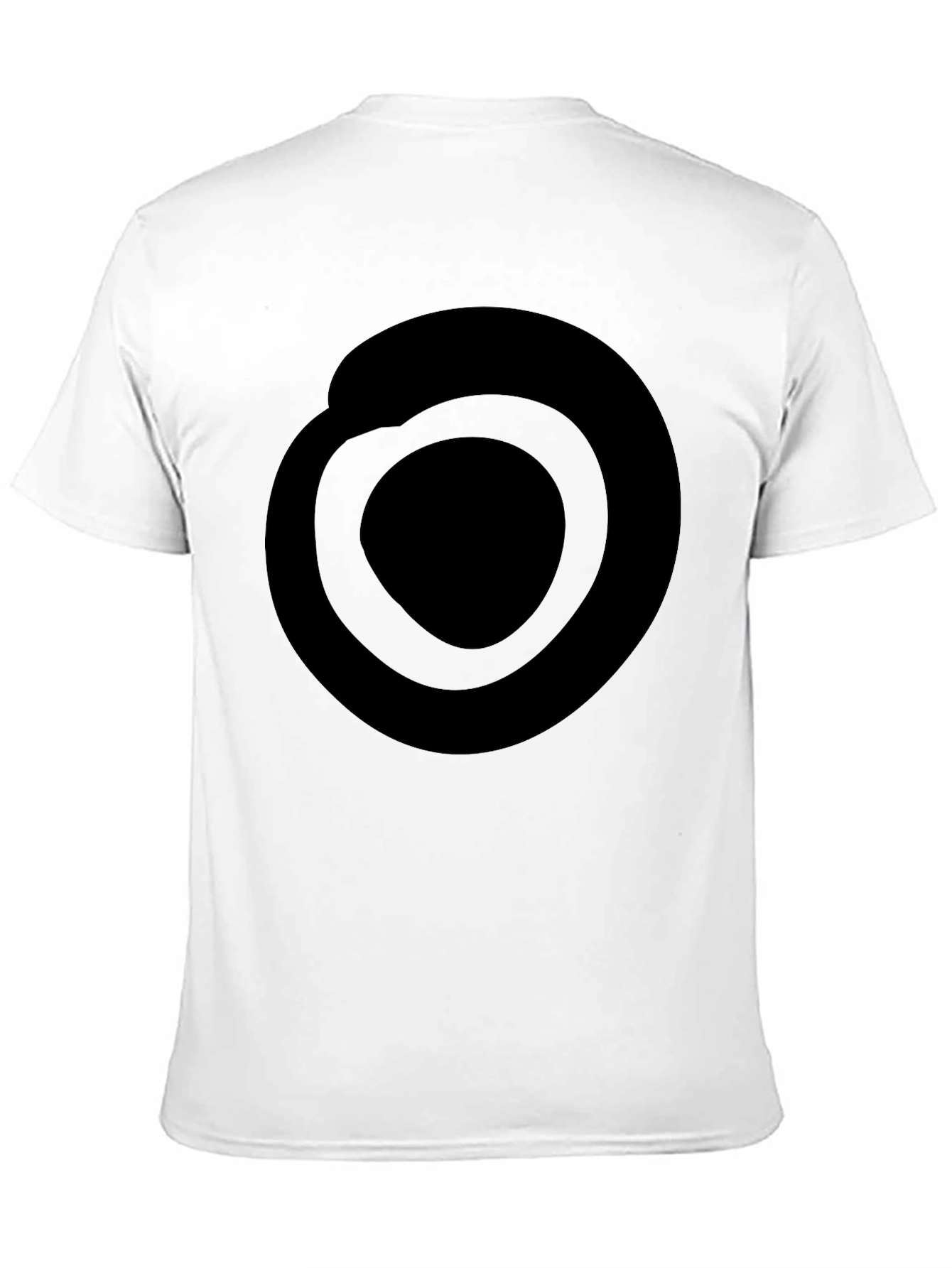 Mens Black Graphic Tee - Abstract Circle Design