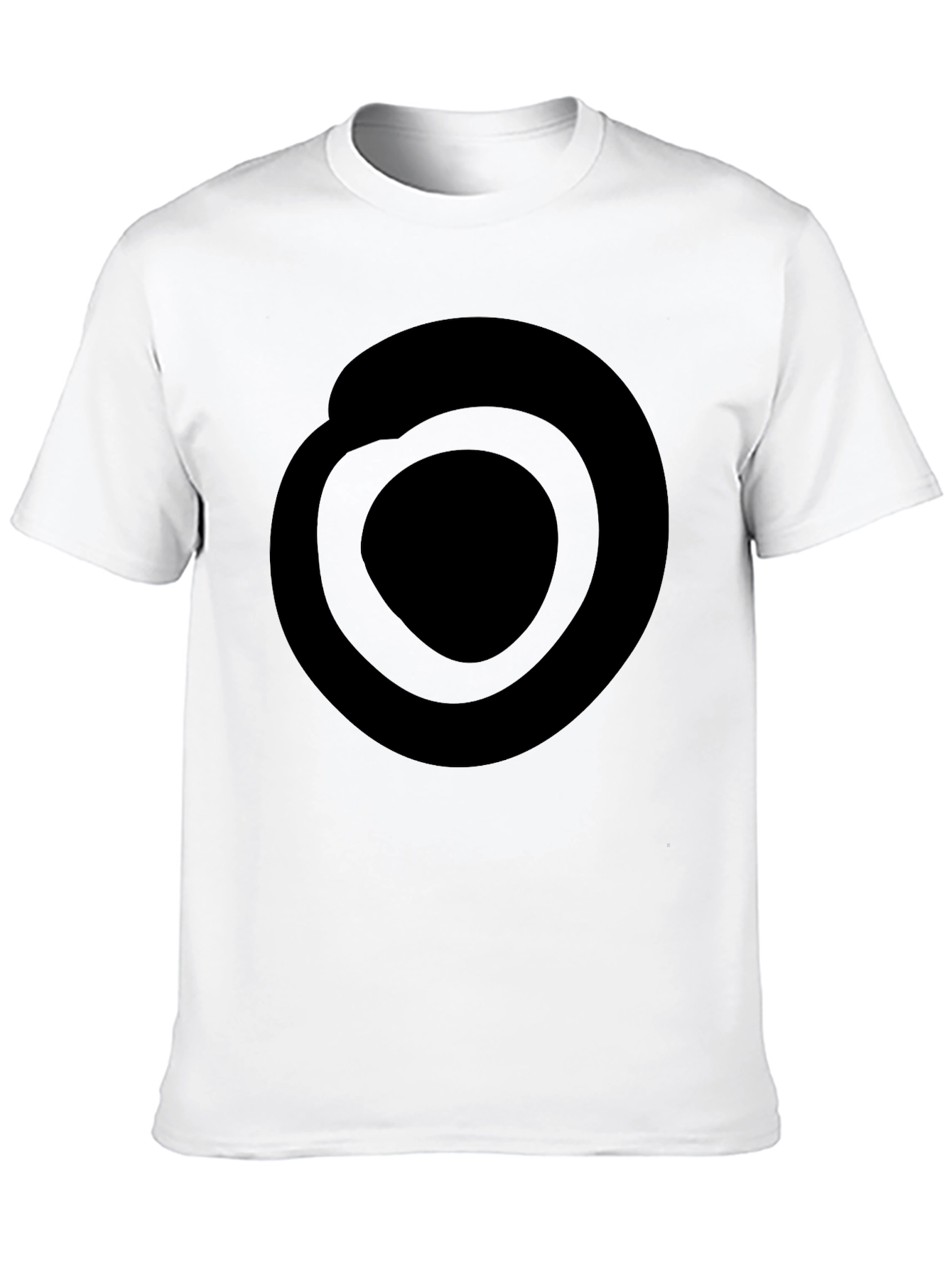 Mens Black Graphic Tee - Abstract Circle Design