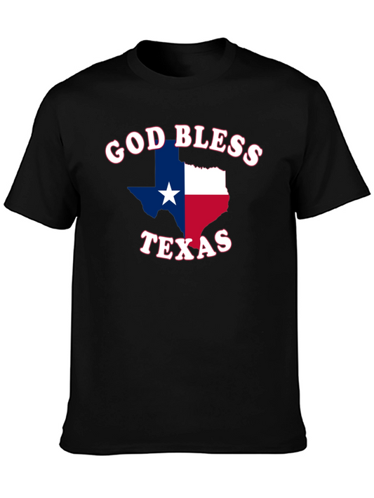 God Bless Texas Graphic Tee - Patriotic Pride