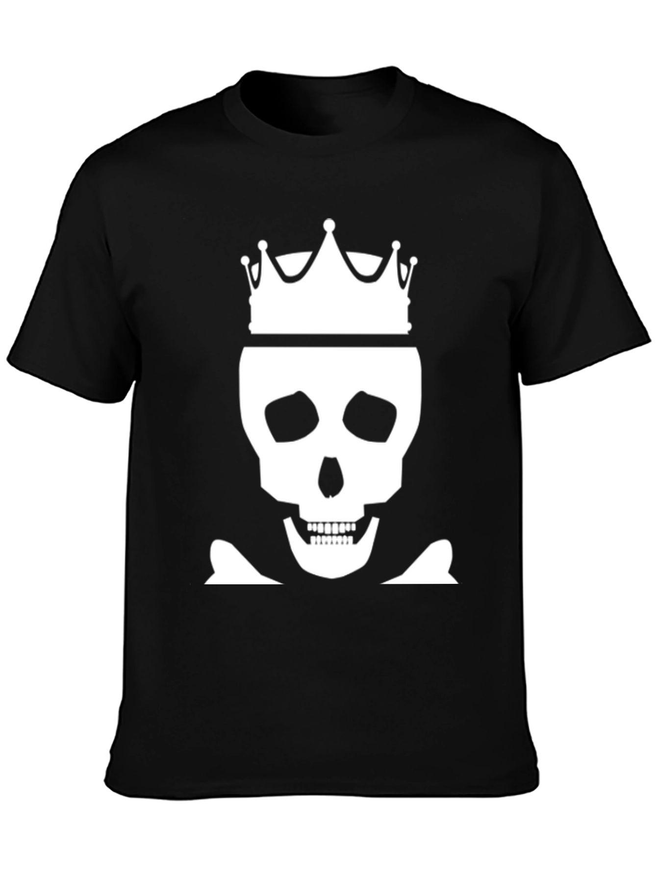 Skull King Graphic Tee - Black Cotton T-Shirt