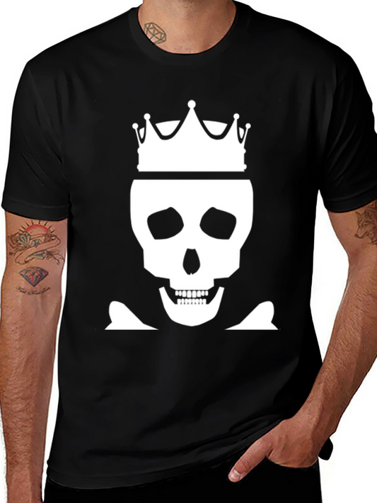 Skull King Graphic Tee - Black Cotton T-Shirt