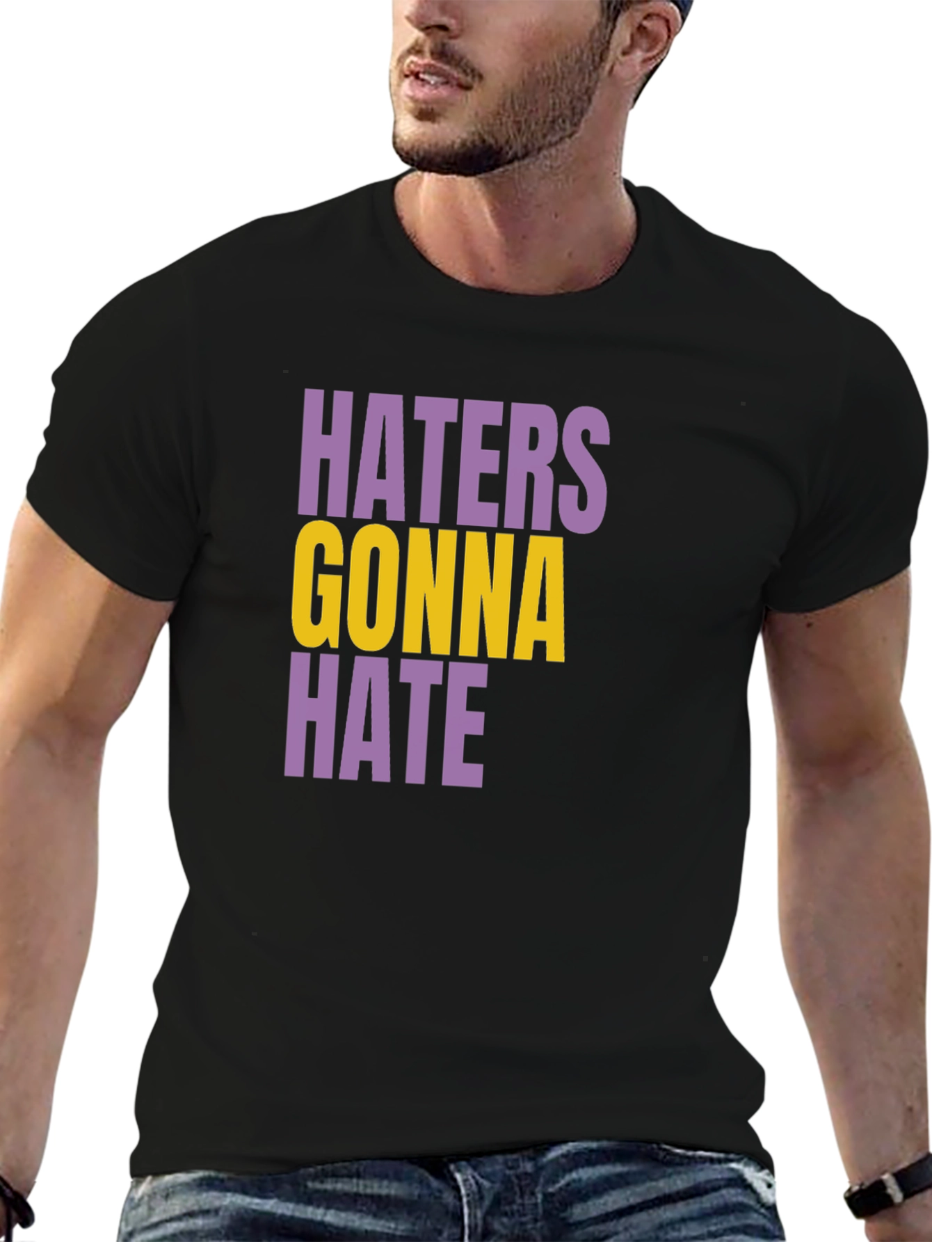 Haters Gonna Hate Graphic Tee - Black