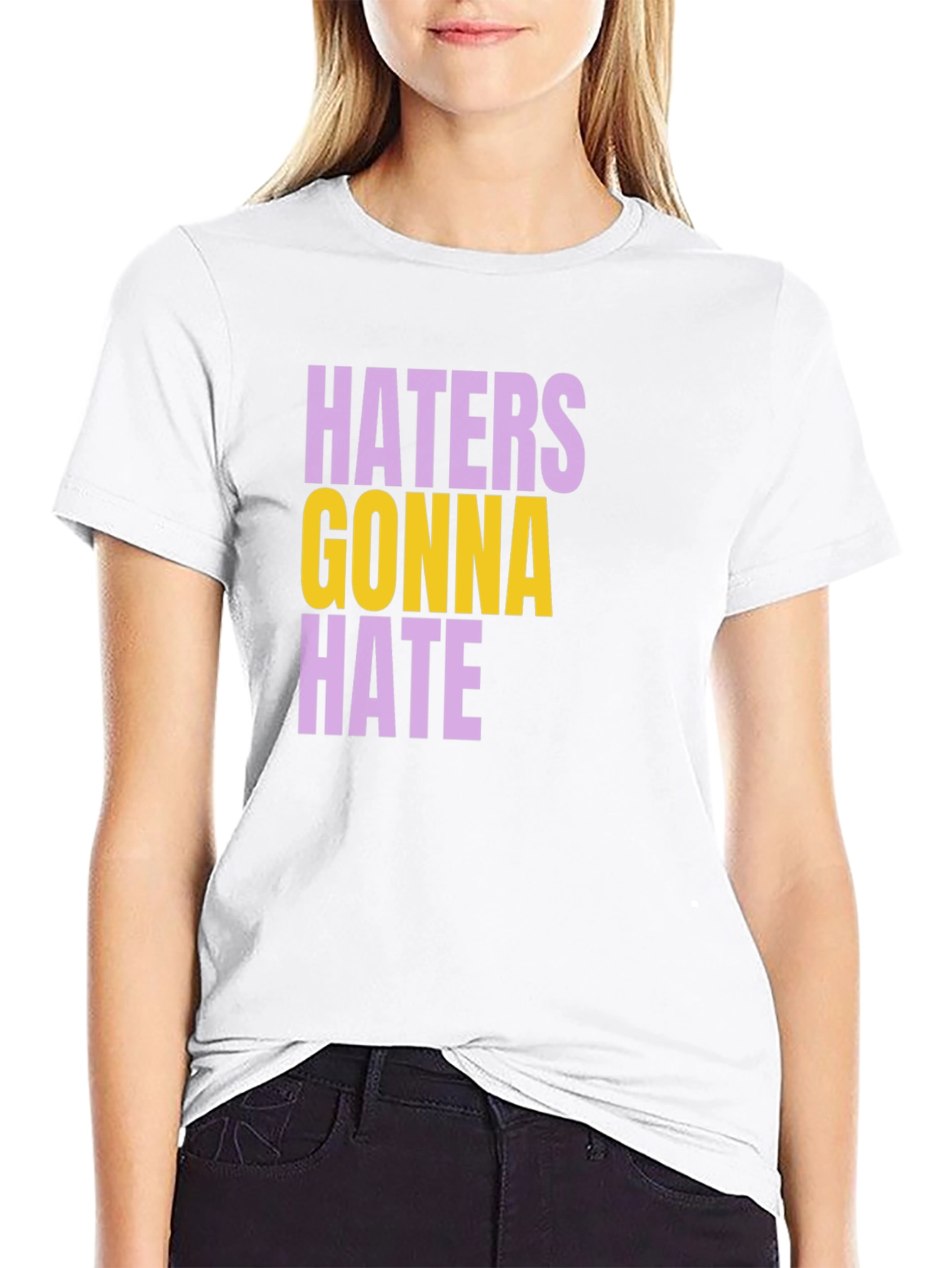 Haters Gonna Hate Graphic Tee - Black