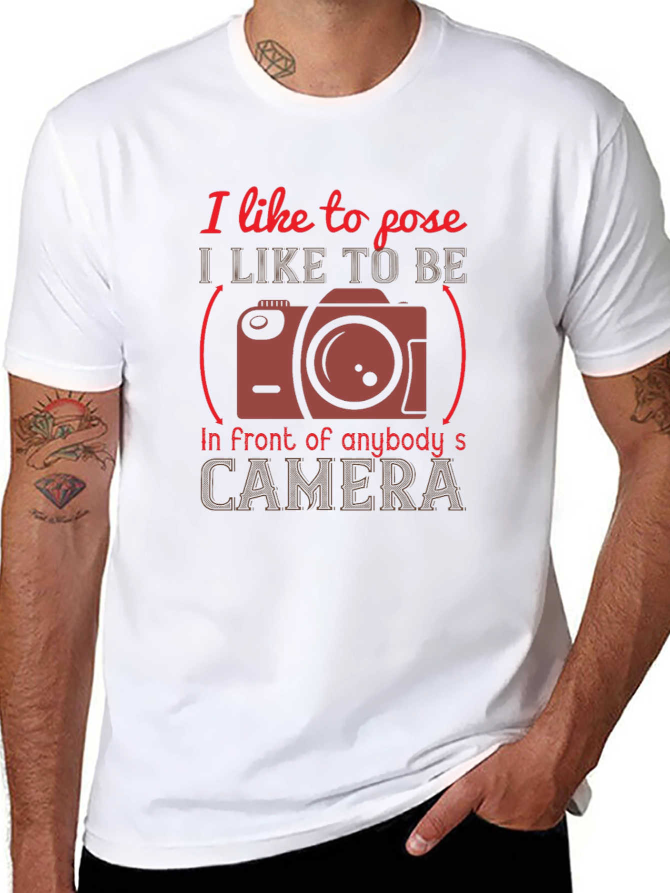 I Like to Pose T-Shirt - Camera Graphic Tee