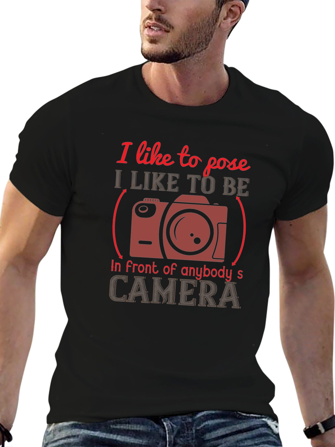 I Like to Pose T-Shirt - Camera Graphic Tee
