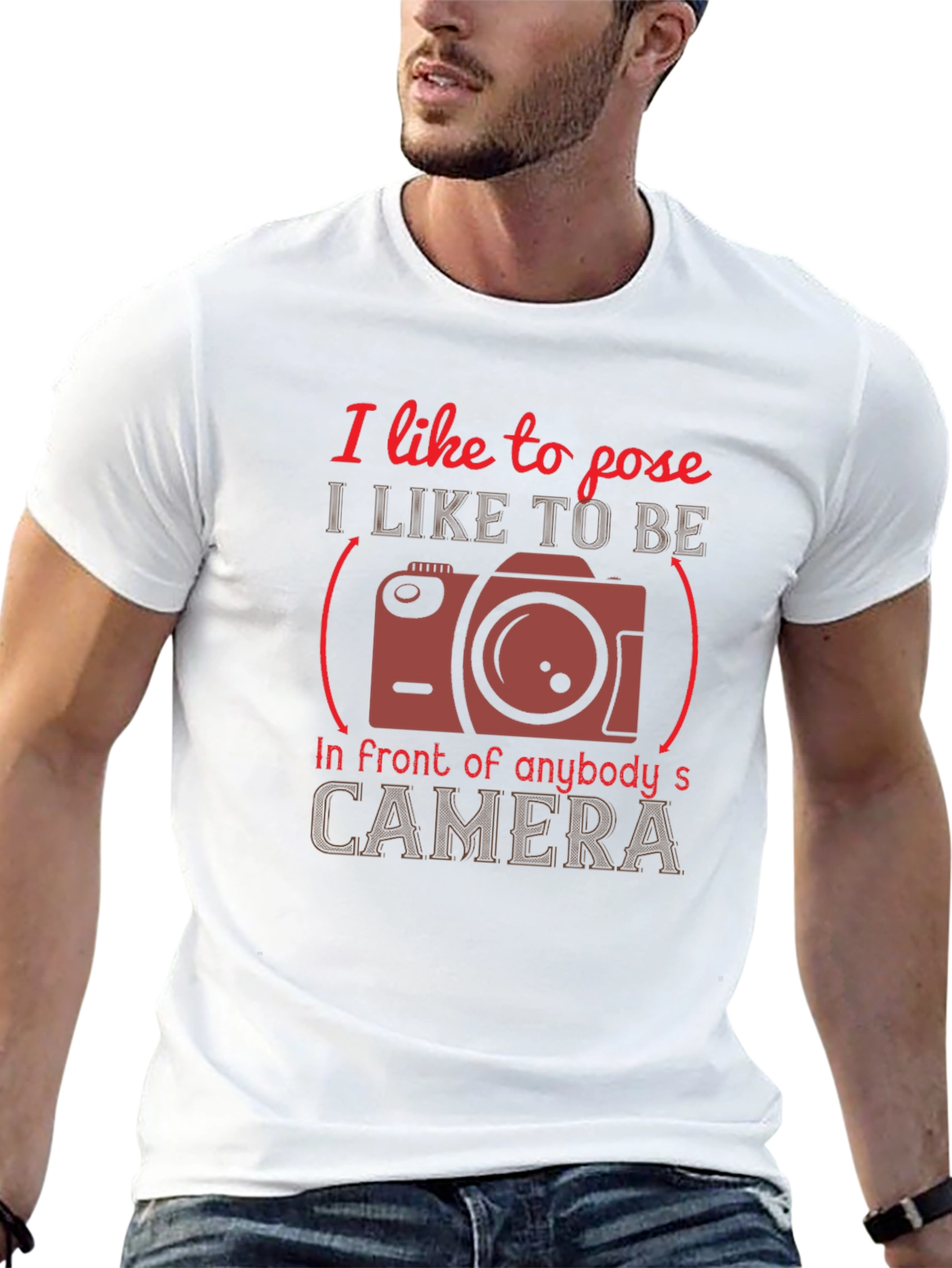 I Like to Pose T-Shirt - Camera Graphic Tee