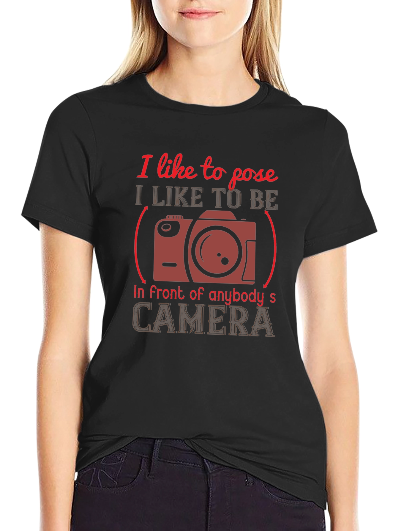 I Like to Pose T-Shirt - Camera Graphic Tee