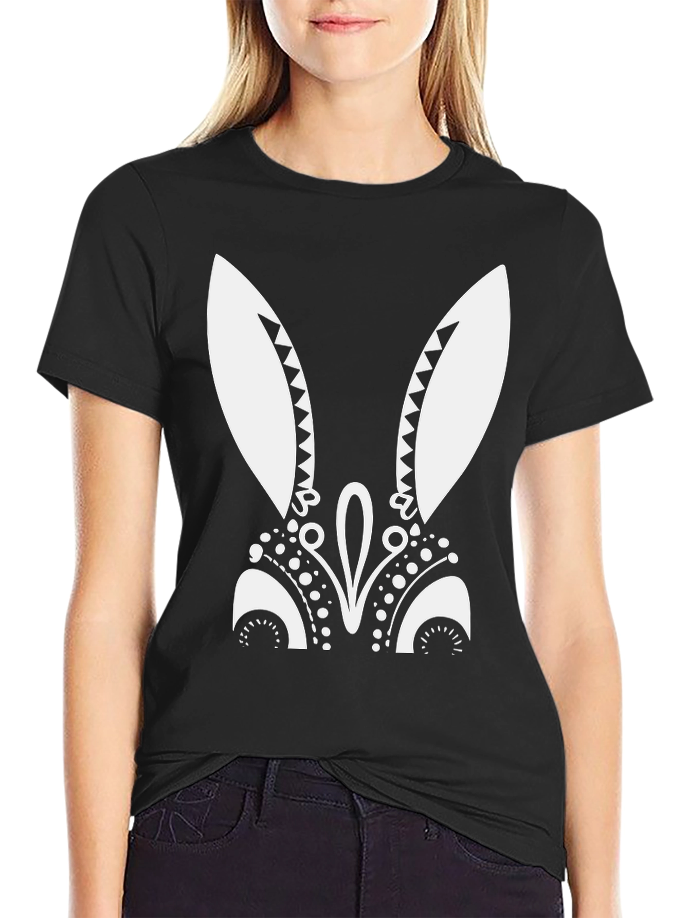 Black Bunny Graphic Tee