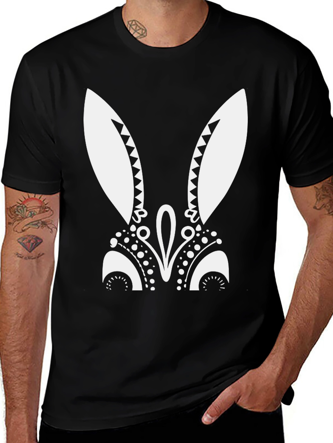 Black Bunny Graphic Tee