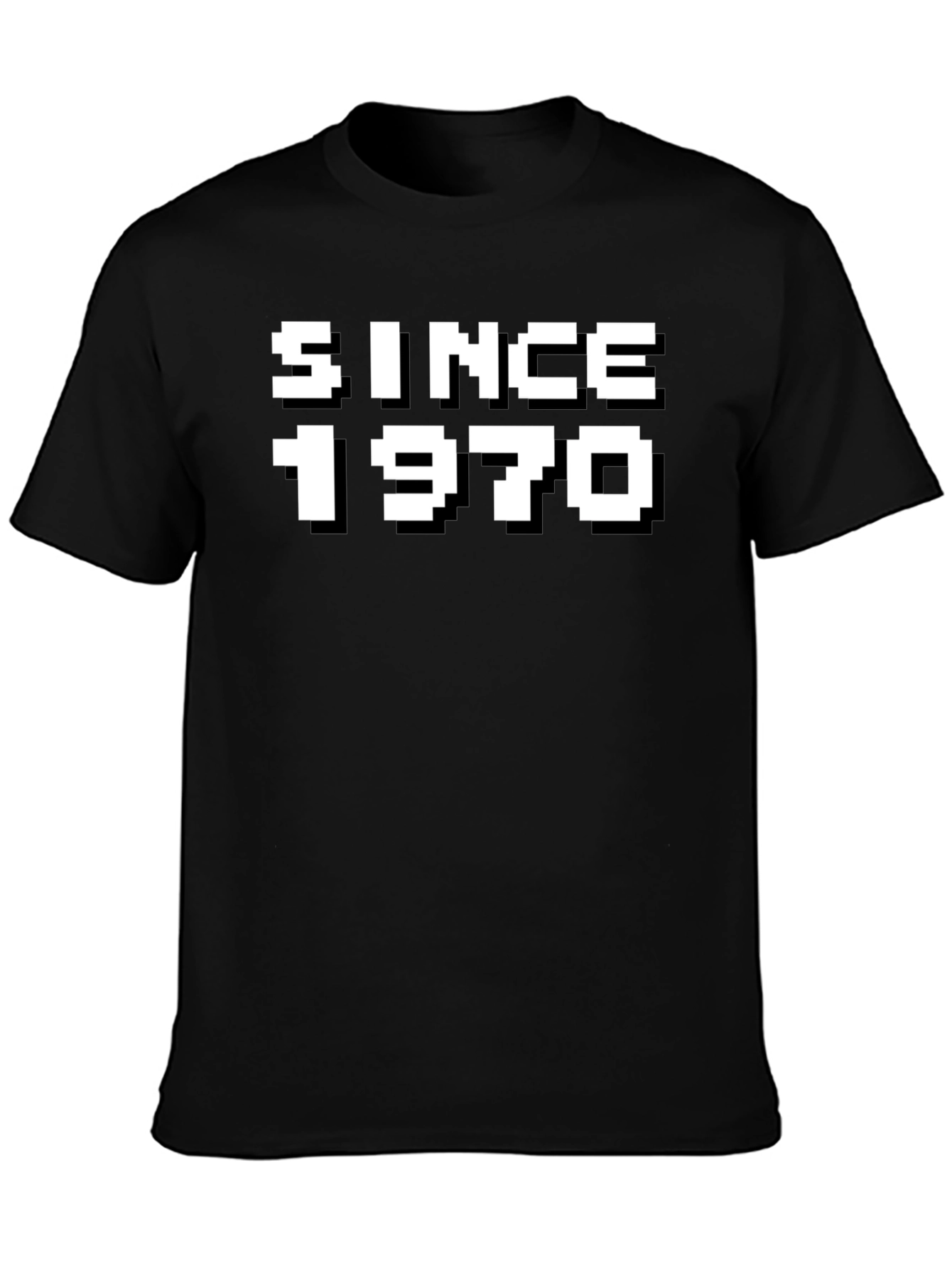 Since 1970 Pixelated Graphic Tee - Retro Style