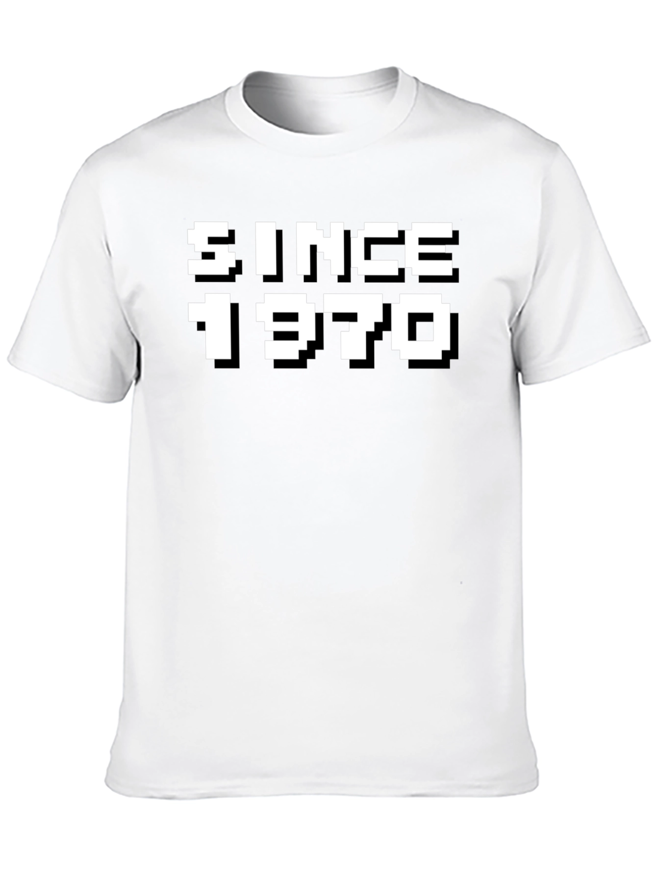 Since 1970 Pixelated Graphic Tee - Retro Style