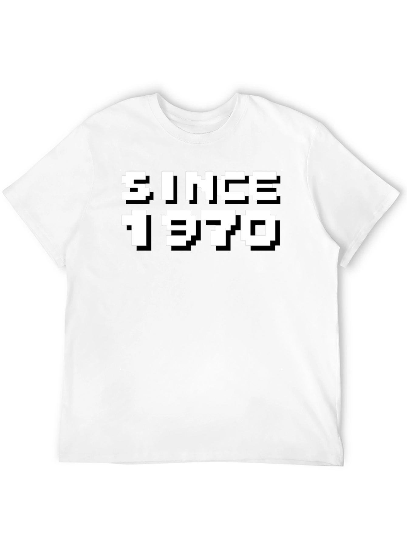 Since 1970 Pixelated Graphic Tee - Retro Style