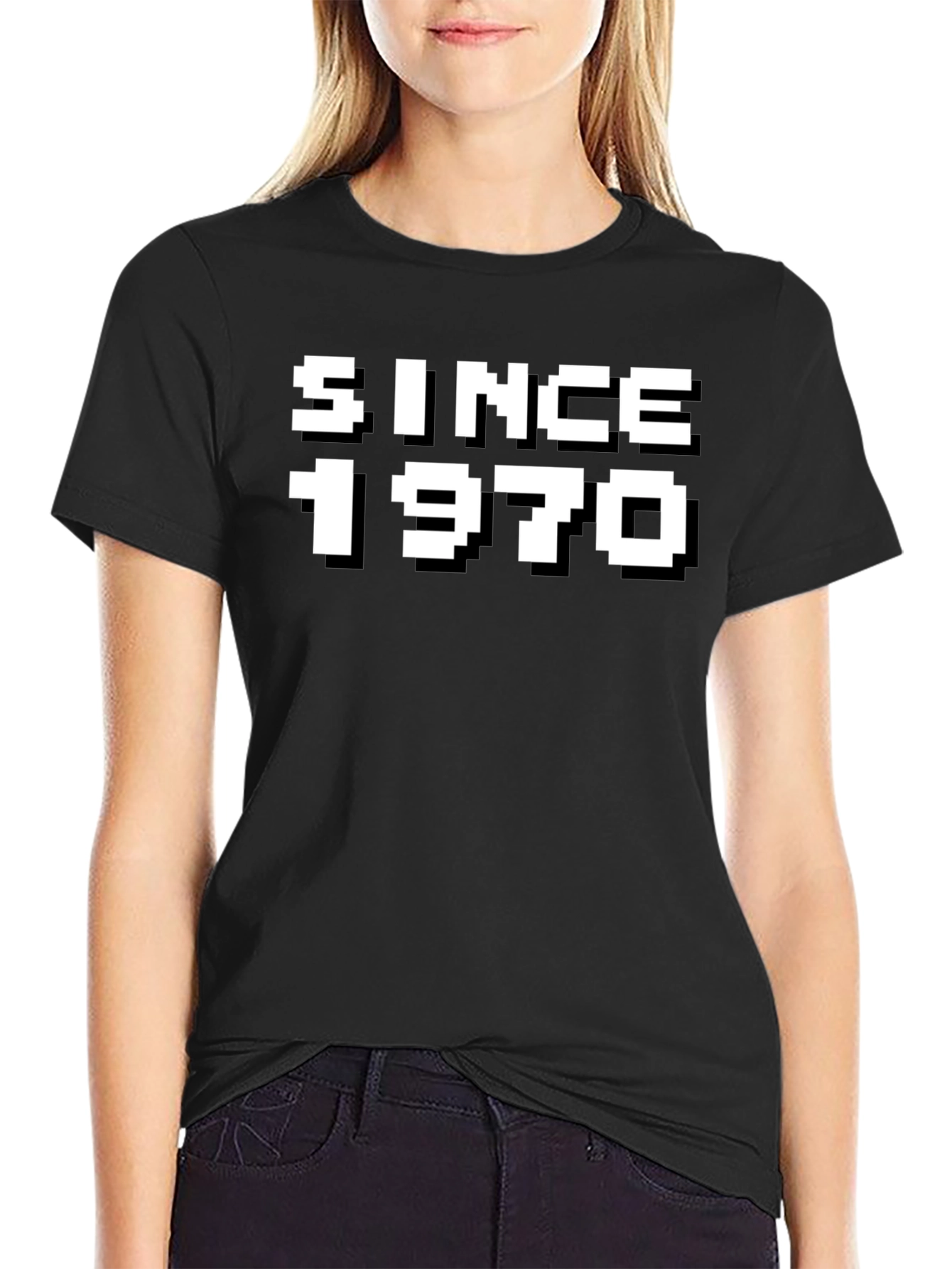 Since 1970 Pixelated Graphic Tee - Retro Style