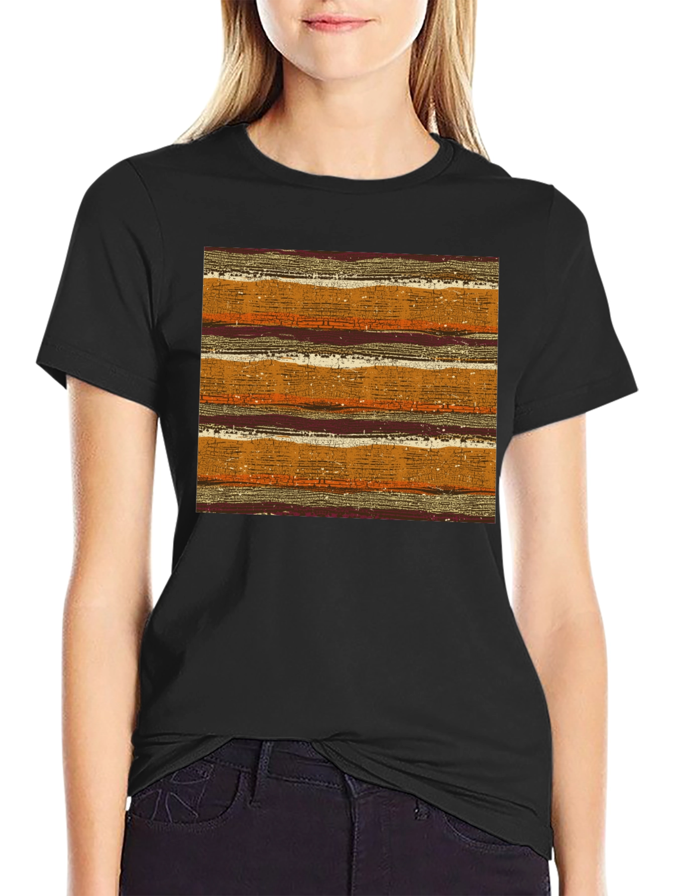 Retro Stripe Print Tee