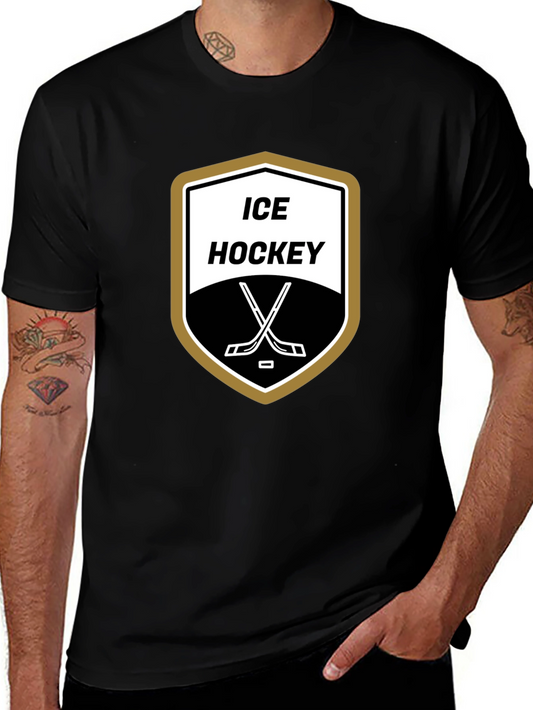 Ice Hockey T-Shirt - Classic Shield Design