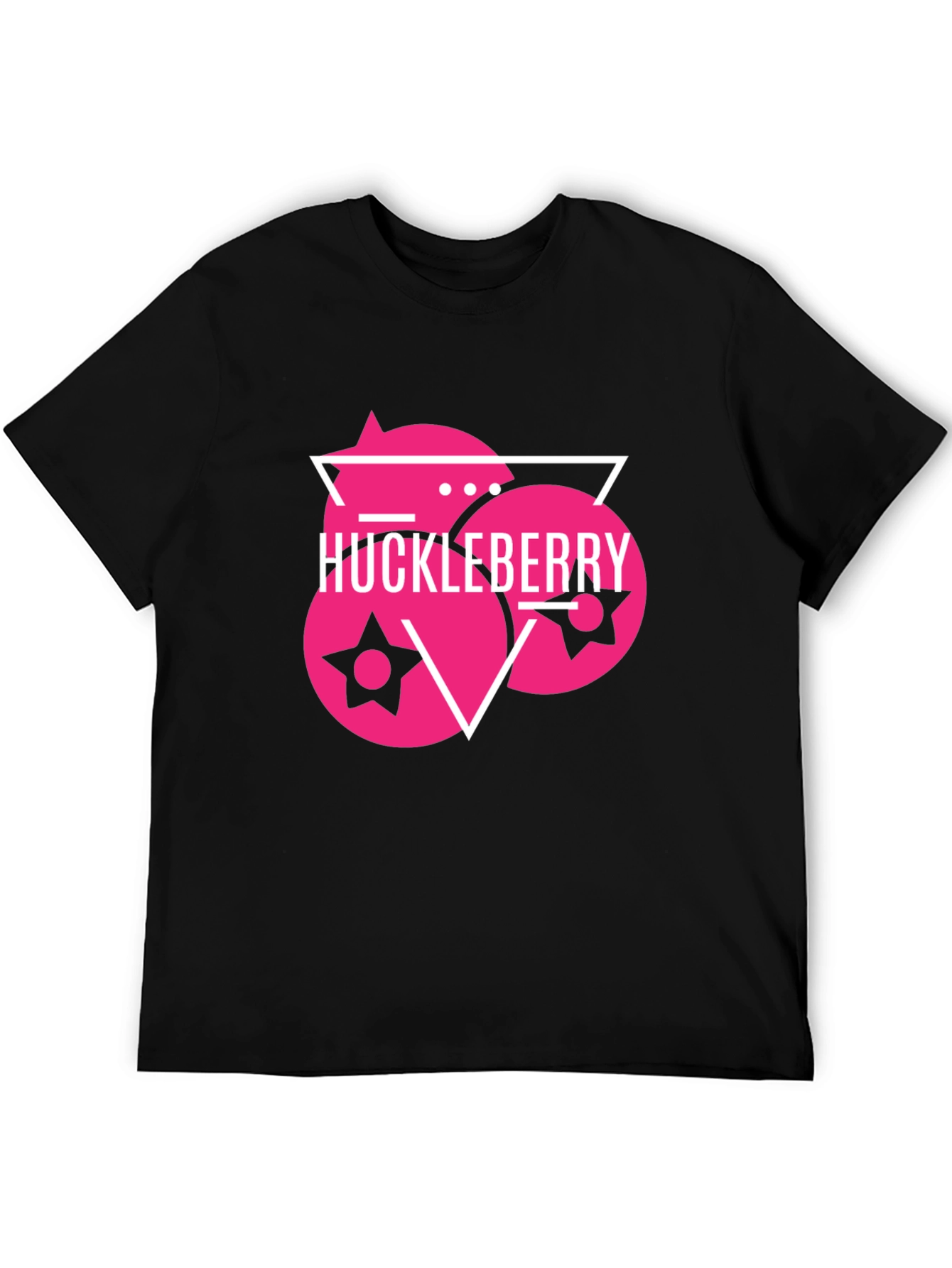 Huckleberry Black T-Shirt - Pink Berry Design