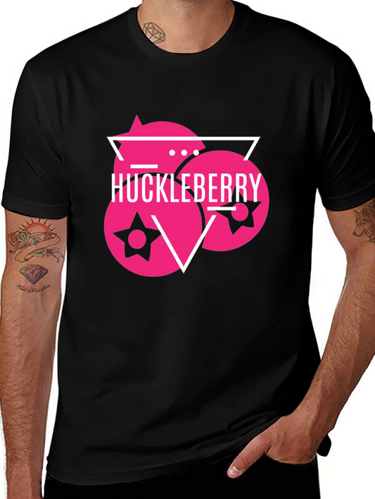 Huckleberry Black T-Shirt - Pink Berry Design