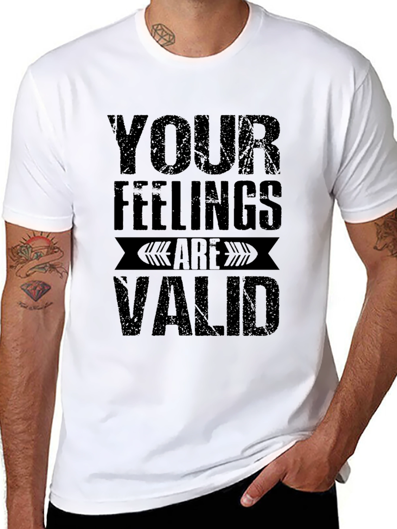 Your Feelings Are Valid Graphic Tee - Black
