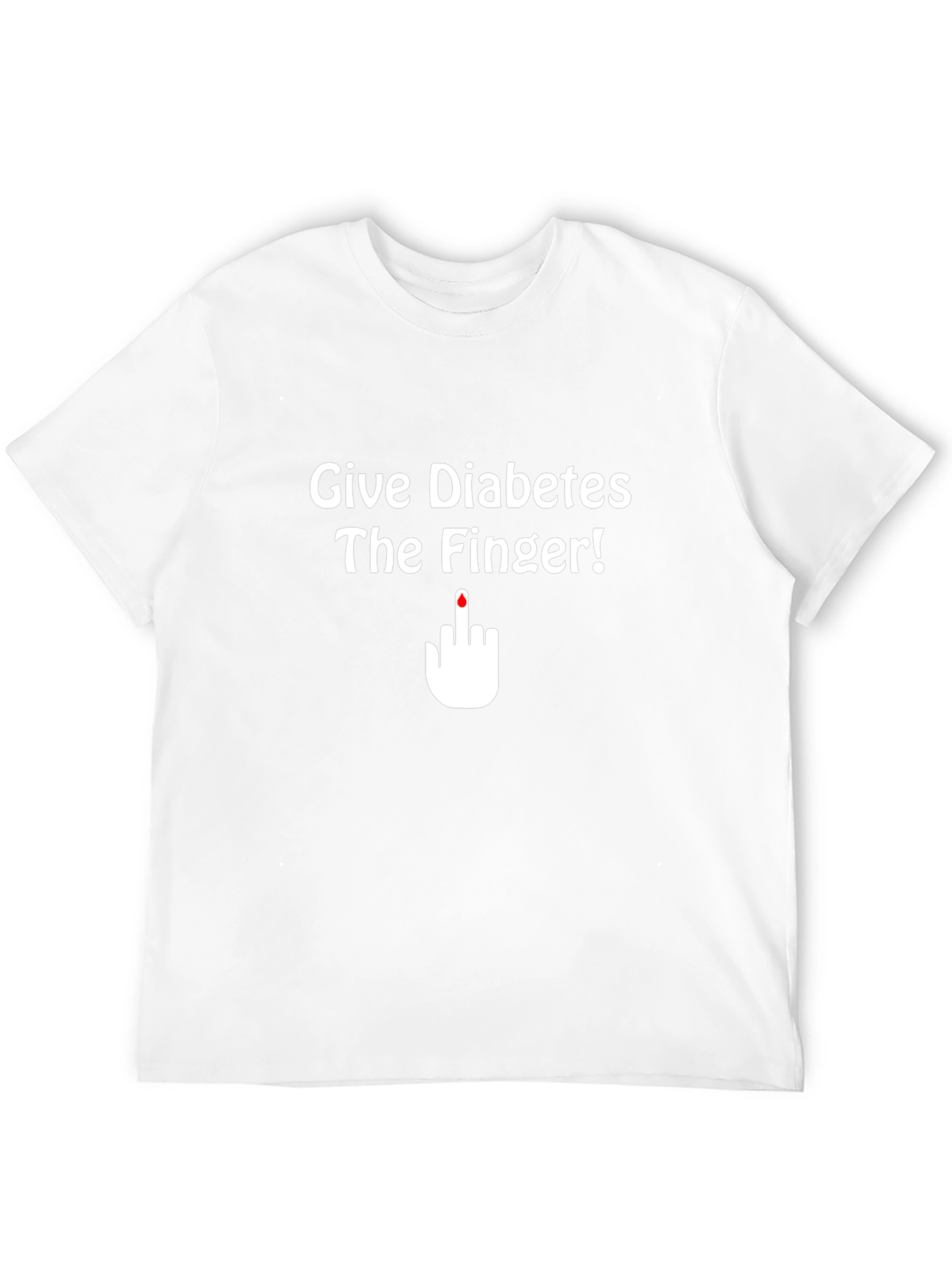 Give Diabetes the Finger T-Shirt Black