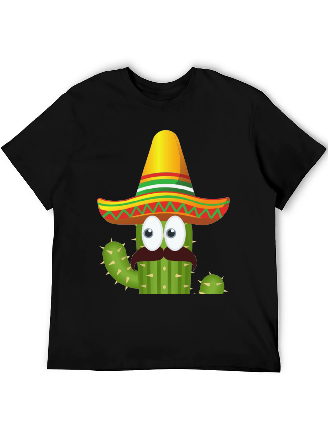 Cactus Sombrero Graphic Tee - Black
