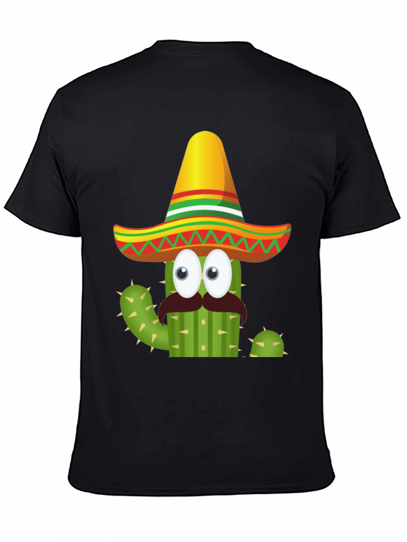 Cactus Sombrero Graphic Tee - Black