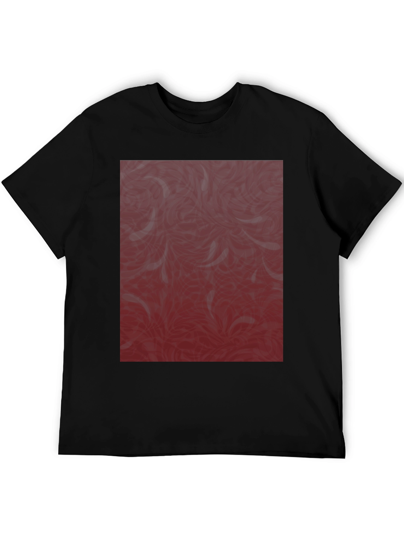 Stylish Patterned Black T-Shirt