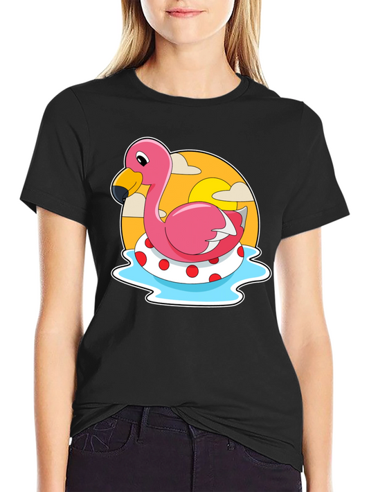 Flamingo Pool Float Graphic Tee