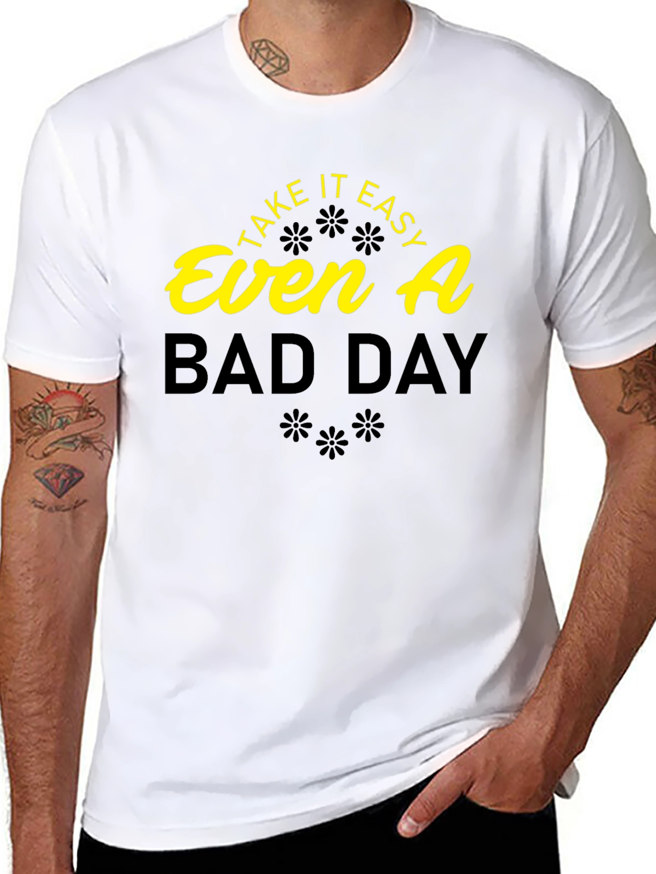 Inspirational Take it Easy Black T-Shirt