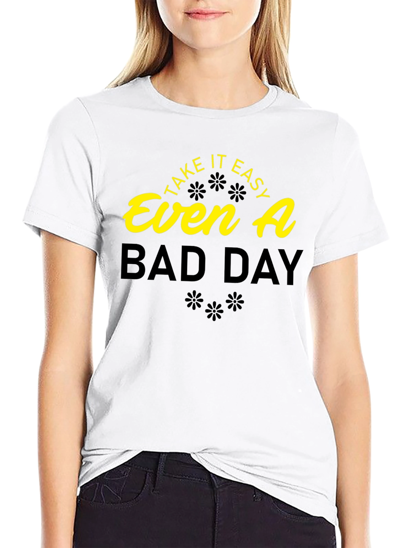 Inspirational Take it Easy Black T-Shirt