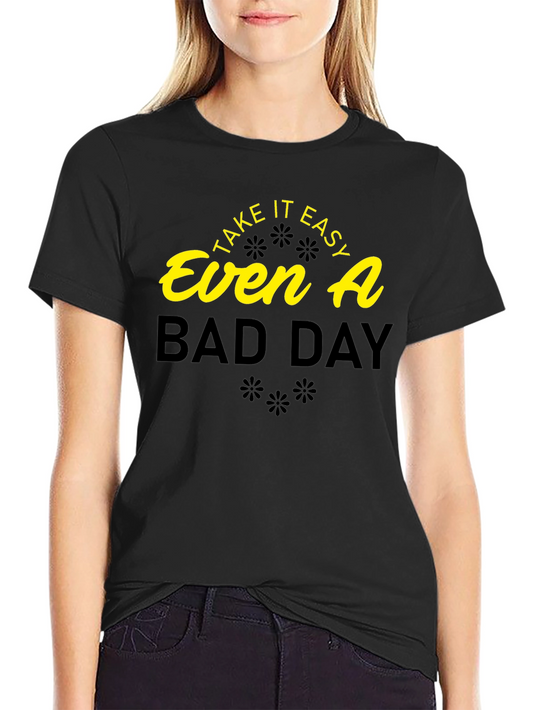 Inspirational Take it Easy Black T-Shirt