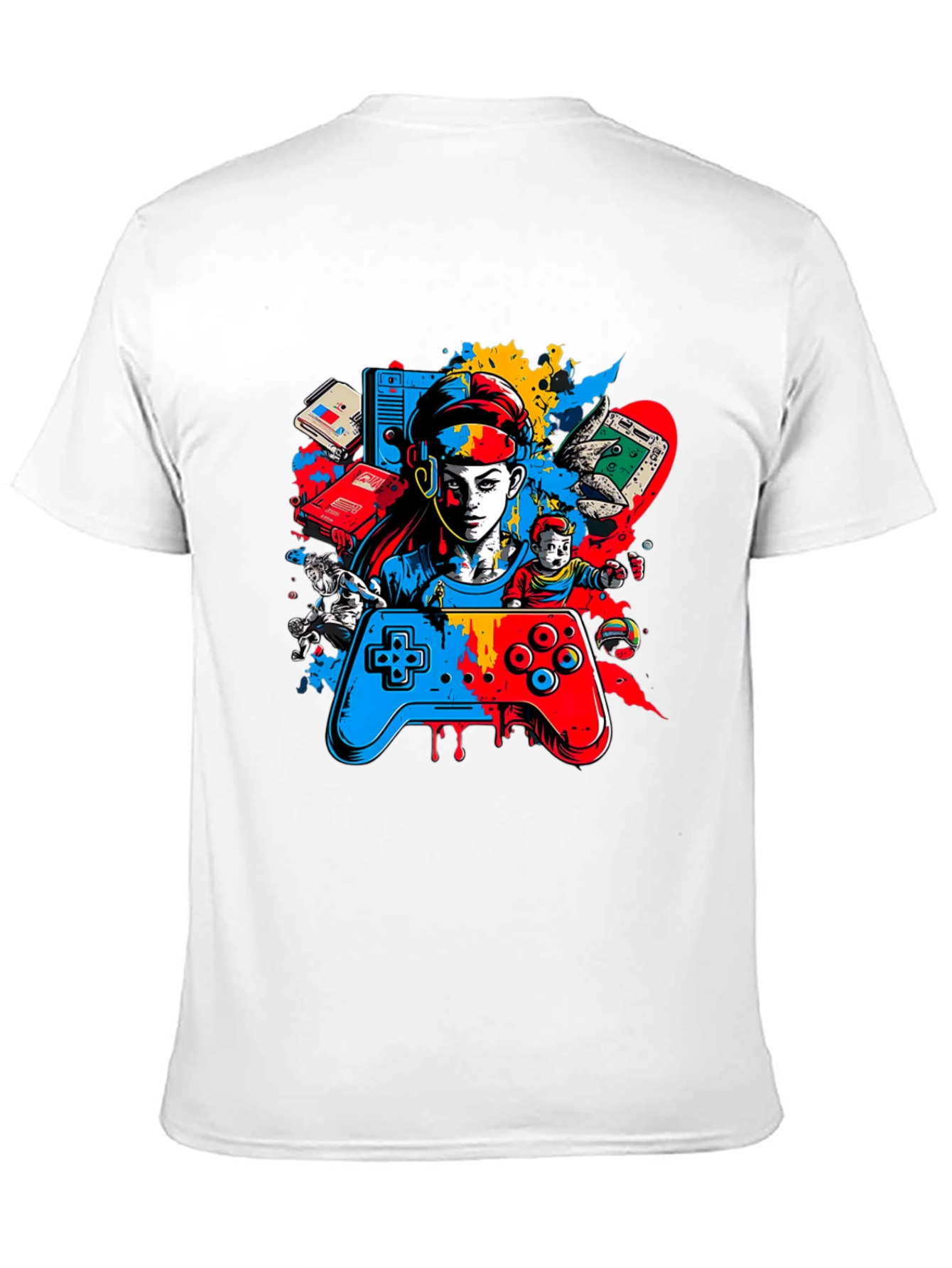 Gamer Graphic Black T-Shirt - Retro Video Game Style