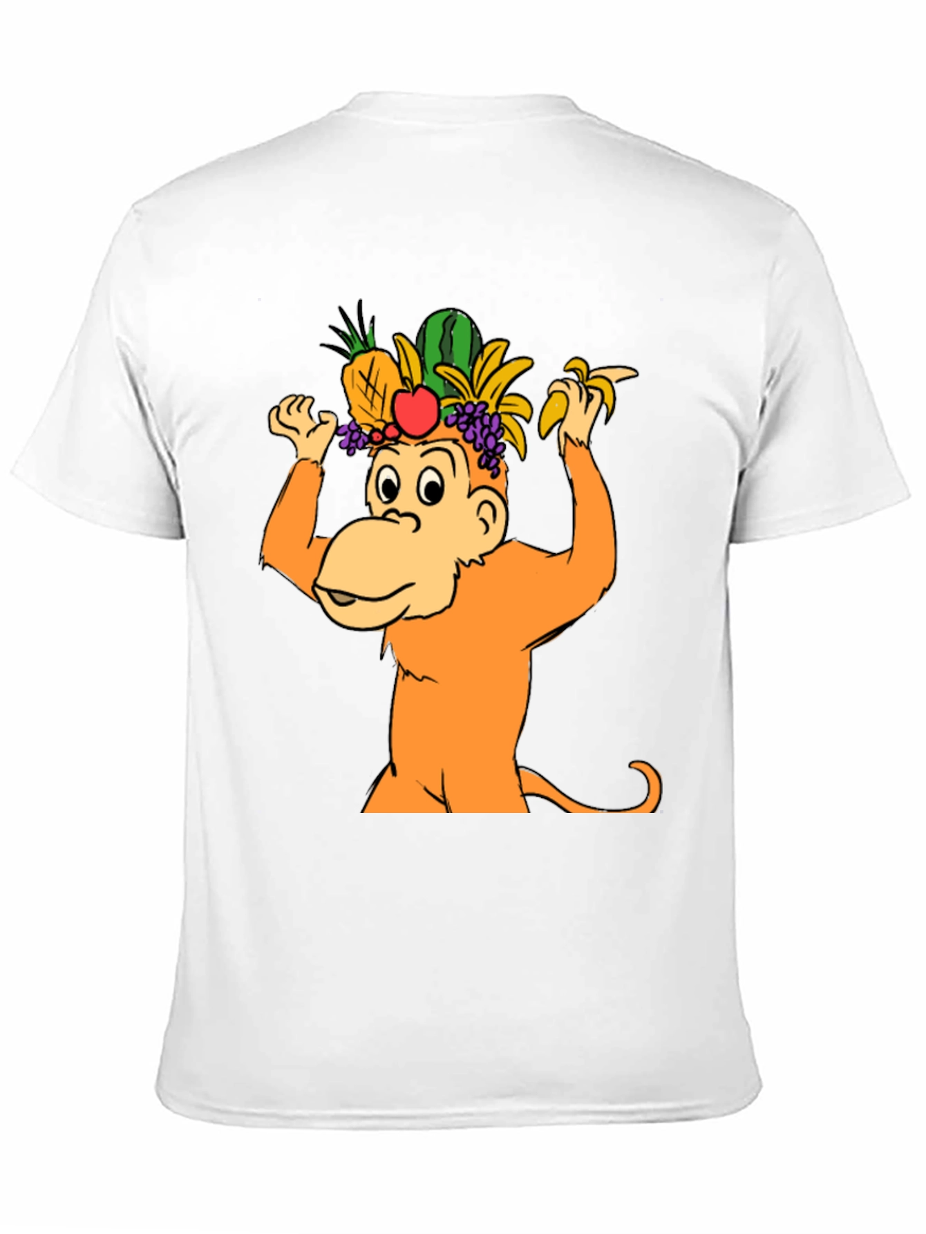 Funny Monkey Fruit Hat T-Shirt