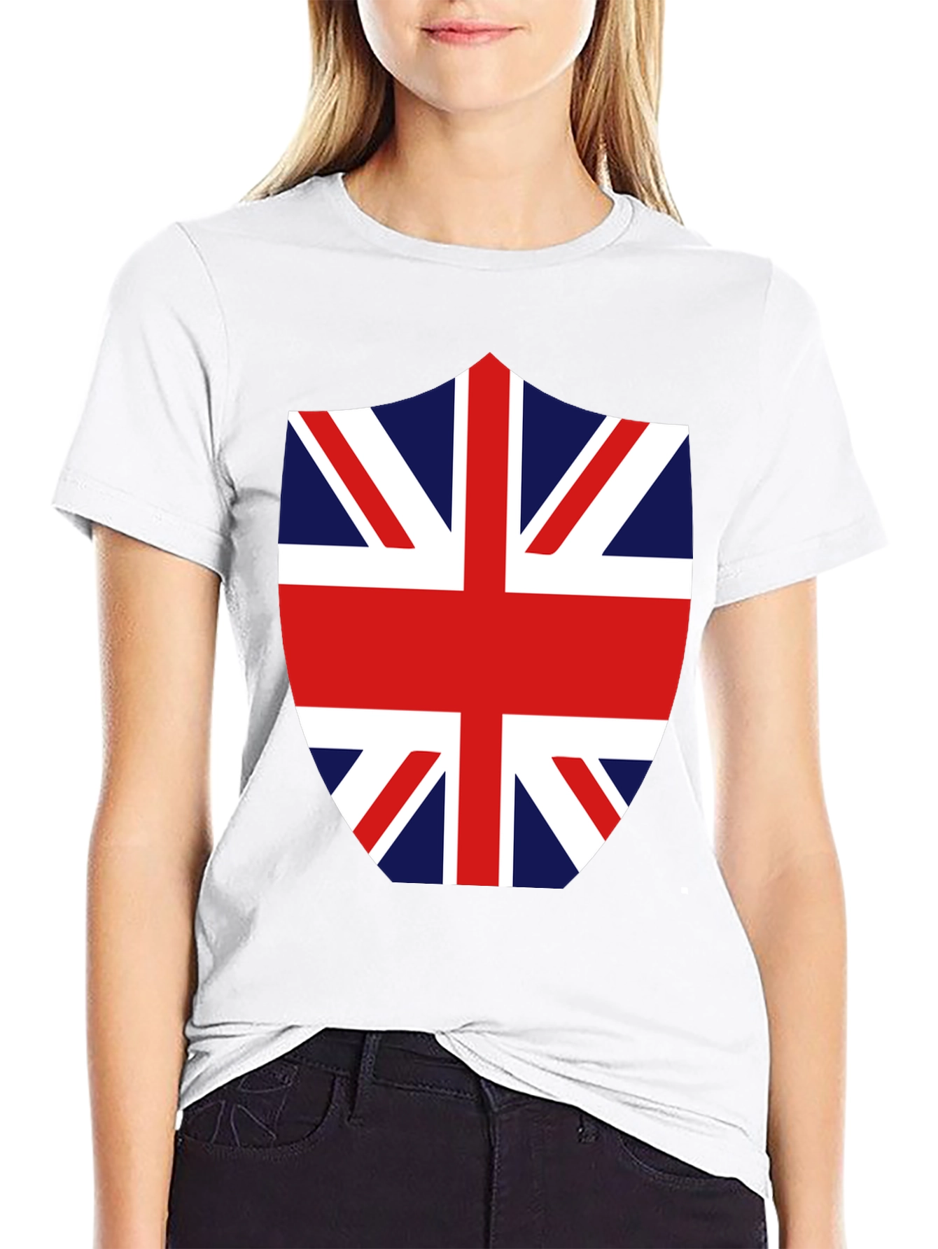 Union Jack Shield Graphic Tee - Black