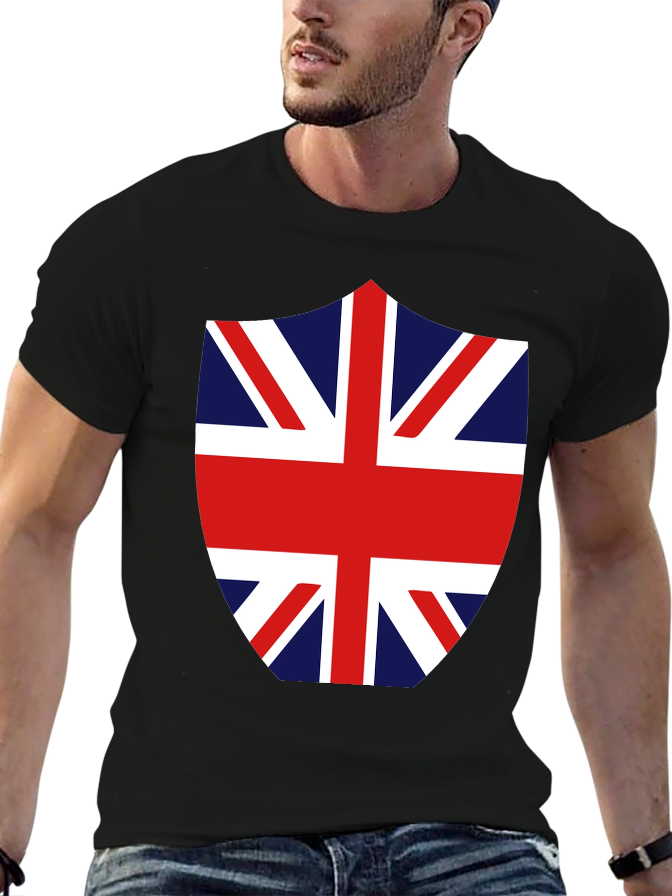 Union Jack Shield Graphic Tee - Black