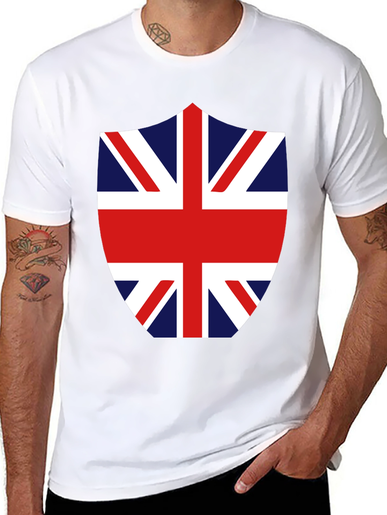 Union Jack Shield Graphic Tee - Black