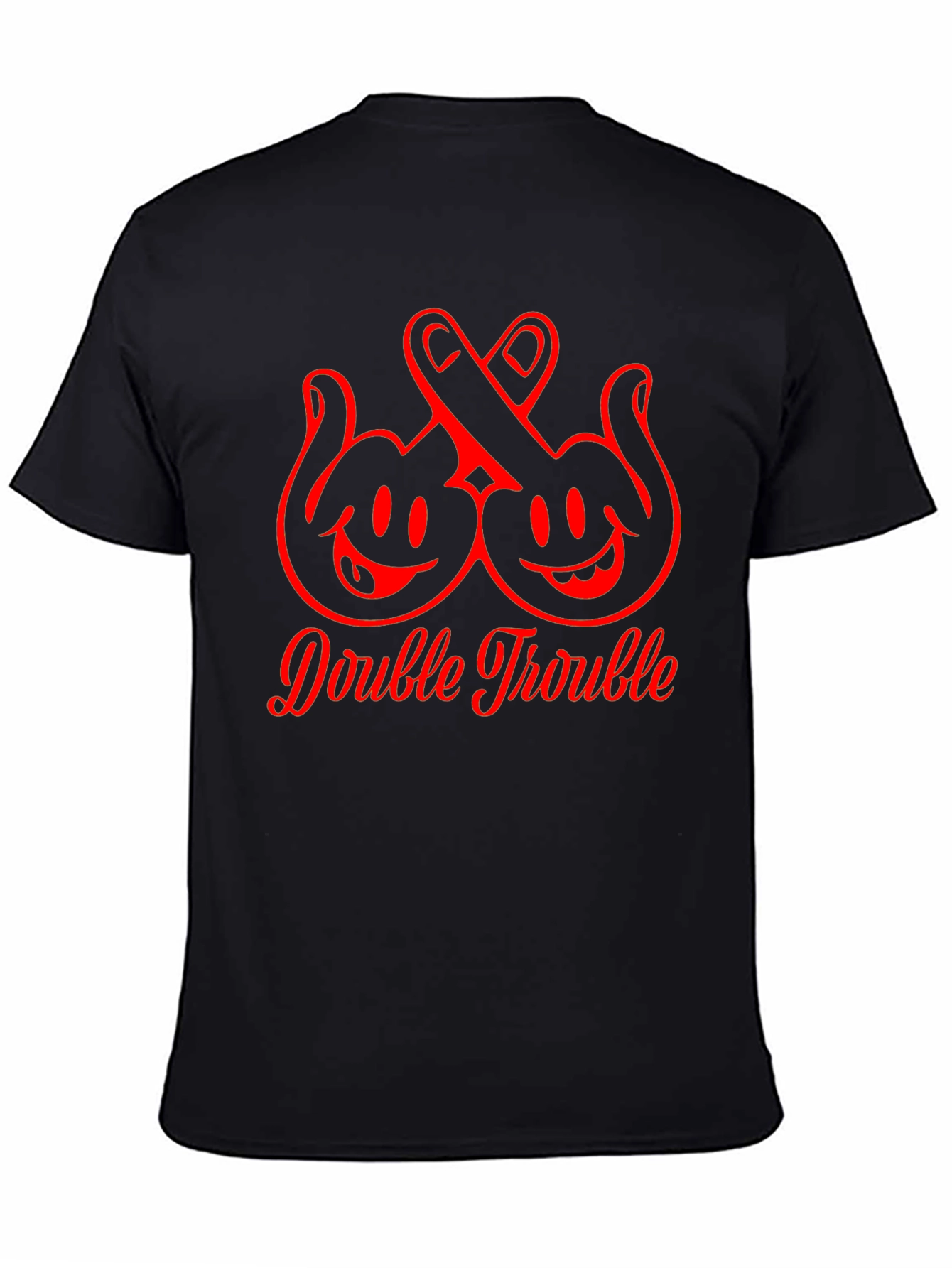 Double Trouble Graphic T-Shirt Black