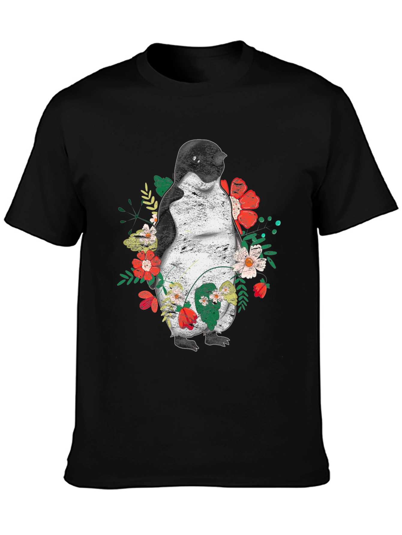Penguin Floral Graphic T-Shirt