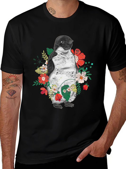 Penguin Floral Graphic T-Shirt