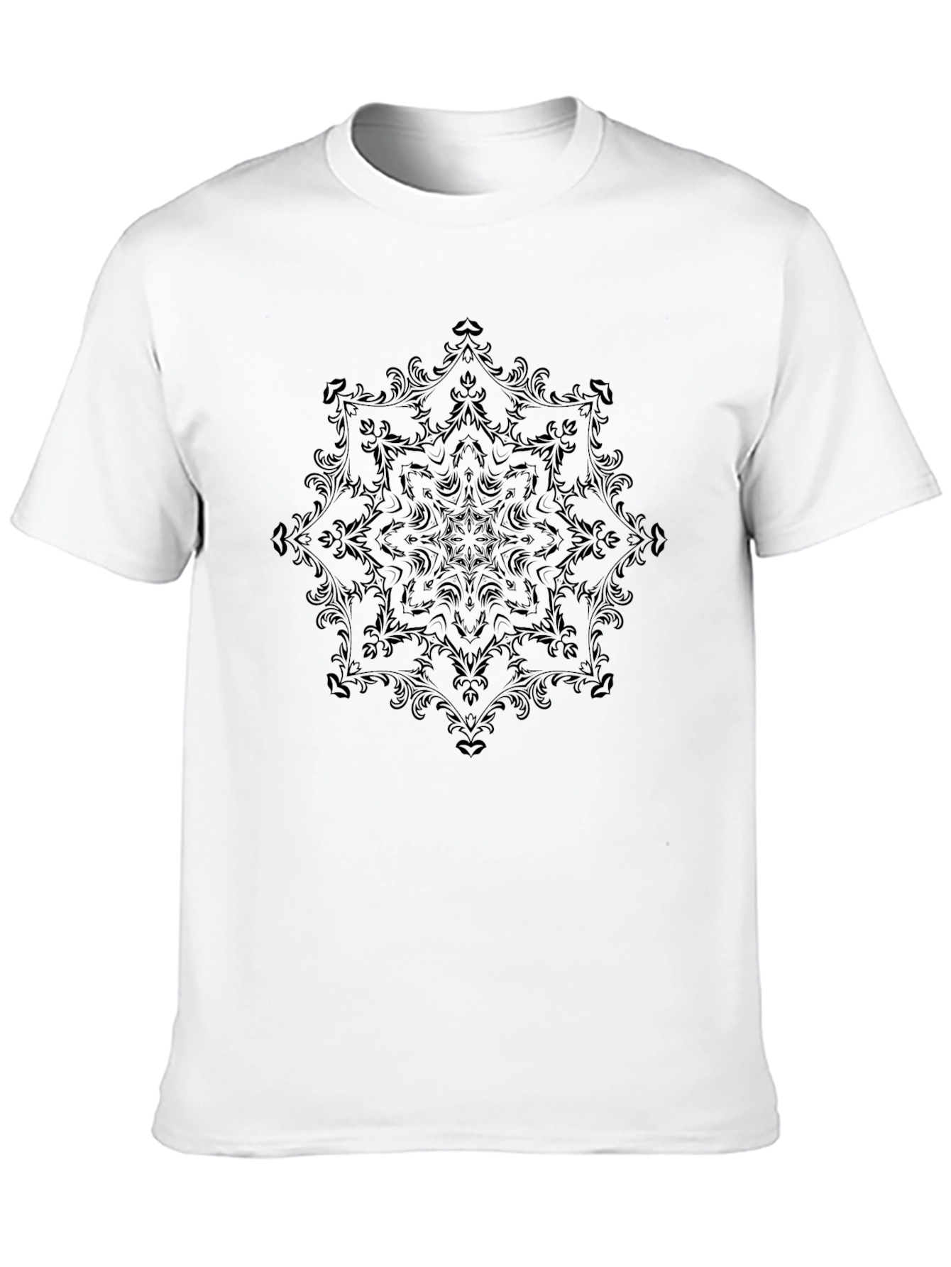 Elegant Black Mandala Graphic Tee - Stylish Comfort